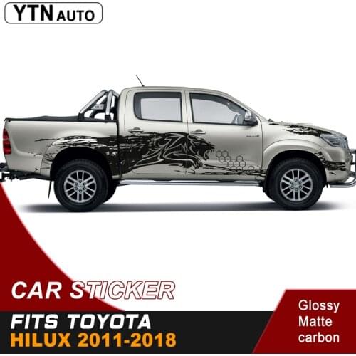 Car sticker for toyota hilux 2011-2019 Car decals 2 pieces side car body Running Lion graphic viny car stickers and decals