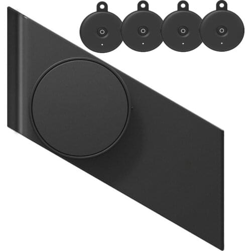 Black Sherlock S3 Smart Lock Home Keyless Lock Easy to Attach Smart Electronic Lock Wireless App Phone Control With 4Pc Keys