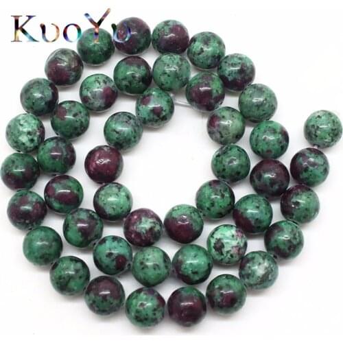 AAA Natural Epidote Zoisite Tourmaline Color Stone Beads Round Loose Spacer Beads For Jewelry Making 6/8/10/12mm DIY Bracelets
