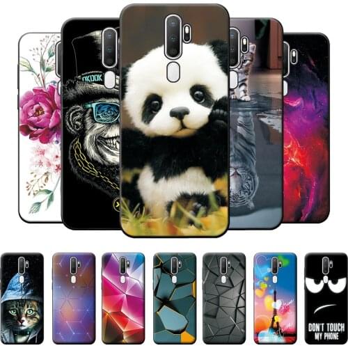 Case For OPPO A5 2020 Silicone 6.5 inch Soft TPU Phone Cover For OPPO A5 2020 Cover Cool Cat Cute Panda Protective Case Bumper