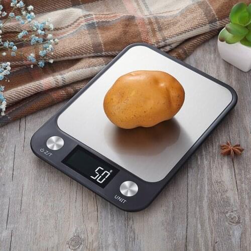 Digital LCD Display Grams Ounces Kitchen Scale For Cooking Baking 1-10kg High-precision Stainless Steel Kitchen Electronic Scale