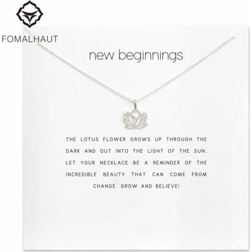 Flower Necklace Lotus Pendant Necklace Clavicle Chain Statement Necklace Women Jewelry Best Friend ,Birthday Gift