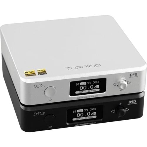 TOPPING D50s ES9038Q2M*2 DAC Bluetooth 5.0 LDAC DSD512 32Bit/768kHz Hi-Res Audio HIFI Decoder