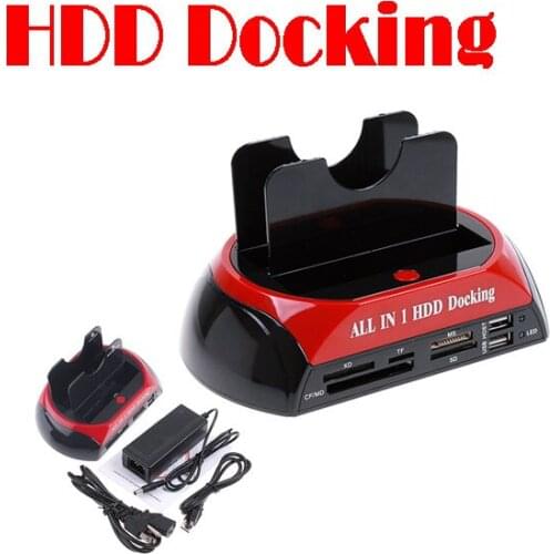 By dhl or ems 30 pc 2.5"/3.5" SATA/IDE2 all-in-one docking HDD Docking Station e-SATA/Hub External Storage Enclosure Parts
