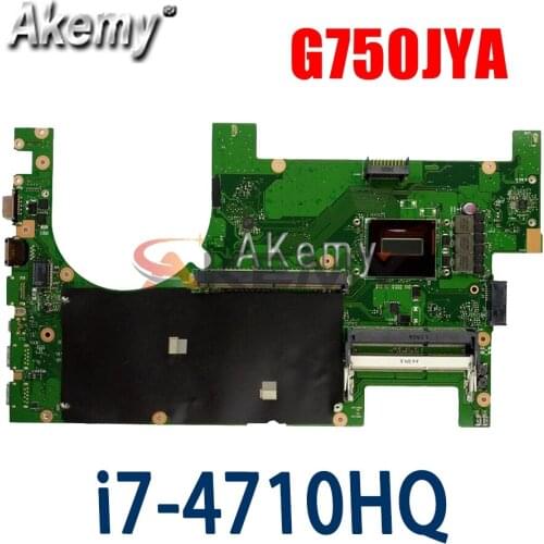 G750JYA laptop motherboard I7-4860HQ CPU Support GTX980M 8GB mainboard For Asus G750J G750JY G750JYA 90NB07J0-R00020 100% Test