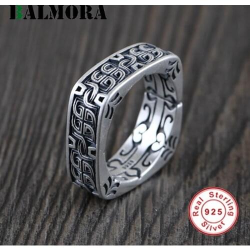 BALMORA 100% Real 925 Pure Silver Forefinger Rings for Women Girls Knot Rings Valentines Day Gifts for Her Jewelry US 8 Yard