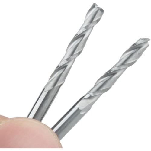 10Pcs 3.175x17mm Two Flutes End Mill Bits,Cutting Tools,Carbide Tools, Woodworking Tools,CNC Router Bits
