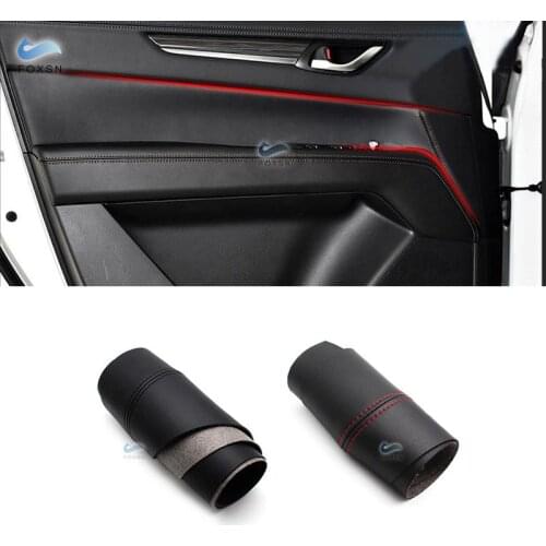 For Mazda CX-5 2017 2018 Microfiber Leather Interior Door Panel Cover Sticker Trim