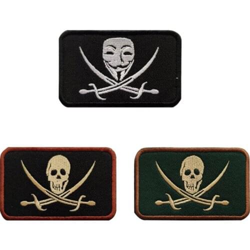 Seal Pirate Skull Head Army Embroidery Velcro Patches Tactical Military Outdoor Bag Backpack Cloth Accessories Stickers Badge