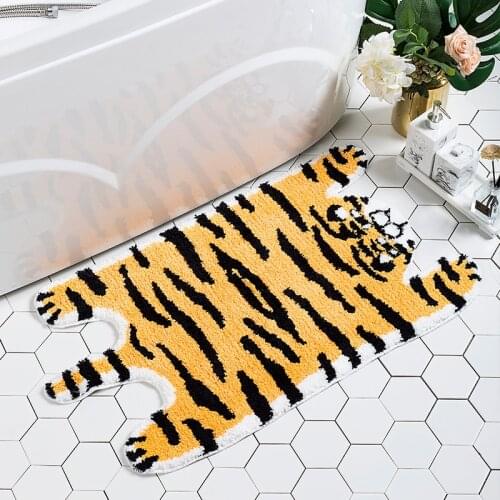 Cartoon Cute Tiger Carpet for Living Room Bedroom Rugs Anti Slip Bedside Kids Room Floor Mat Water Absorbent Bath Mat Home Decor