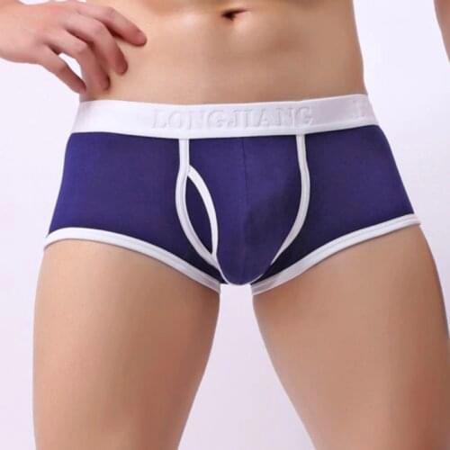 Men Underwear Cotton Boxers Sweat Absorbing Shorts Mens Pants Trunks U Pouch Sexy Underpants Cueca Bottom Male Panties A50