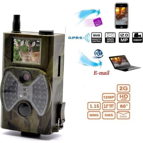 Outdoor HC300M Digital Trail Camera GSM 12MP Hunting Camera 1080P 940nm Night Vision Wildlife infrared Hunter Trail Cameras