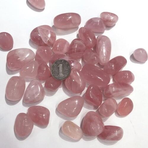 Natural Pink Roses Quartz Crystal Stone gravel beads Rock Chip beads Lucky Healing Natural Stone and Minerals Health Decoration
