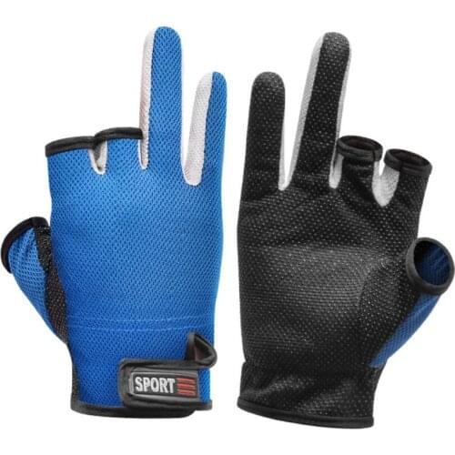 2020 popular Men Fishing Gloves Outdoor Non-slip Fishing Protective Gloves Three Fingers