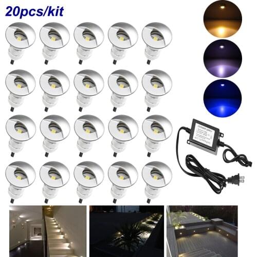 **DHL free** Exterior IP65 LED Step Lamp Outdoor LED Stair Lighting Half-moon 30pcs Lights&6pcs Cable&1pc 30W Driver