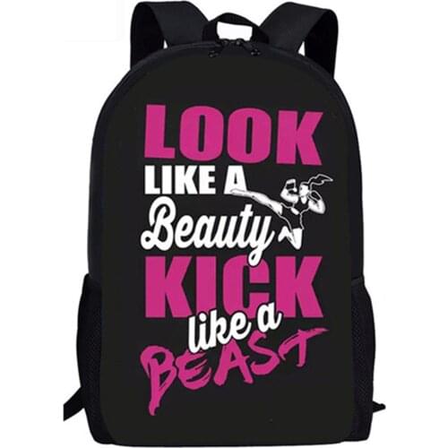 Teenager School Bags Fight Aikido Judo Taekwondo karate Kung Fu Printing School Backpack For Boys Girls Schoolbag Casual Mochila