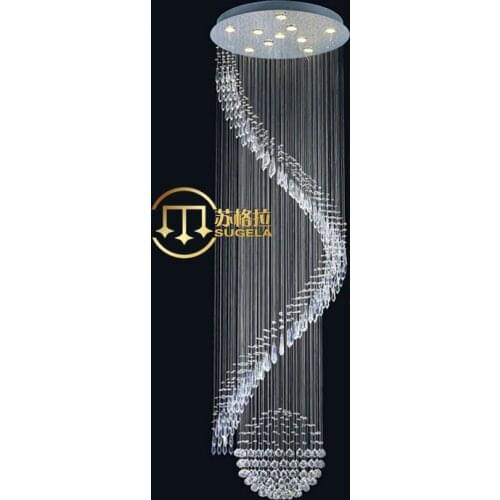 Postmodern simple light luxury chandelier villa stairwell exhibition hall restaurant crystal chandelier