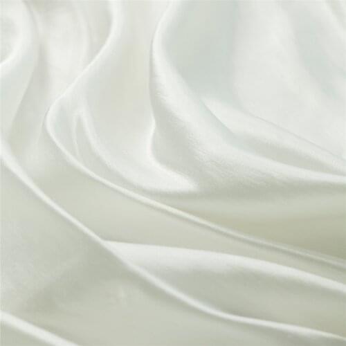 Solid white color silk blends cotton linen satin fabric,smooth,good luster,sewing for blouse,dress,skirt,craft by the yard