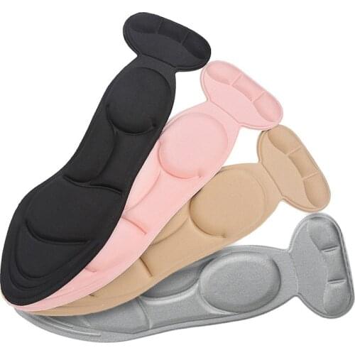 4D Memory Foam Insoles for Shoes Arch Support High Heel Pad Pain Relief Feet Care Insert Cushion Plantar Fasciitis Sole 1 Pair