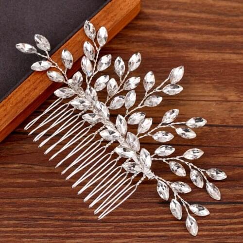 Rhinestone Wedding Hair Comb Bride Head Ornaments Bridal Hair Combs Hair Accessories Wedding Rhinestone Womens Accessories