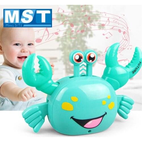 Funny Interactive Electric Crawling Crabs Music Baby Walking Toys With Light Educational Toy Musical instrument Gift For Kids