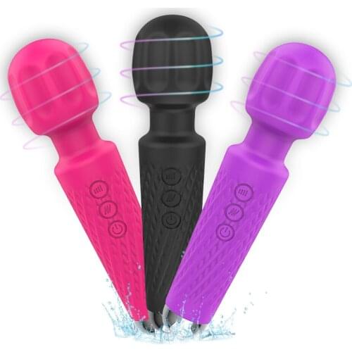 Powerful Dildo Vibrator USB Charge Big AV Vibrator Stick Female G Spot Massager Clitoris Stimulator Adult Sex Toys for Woman