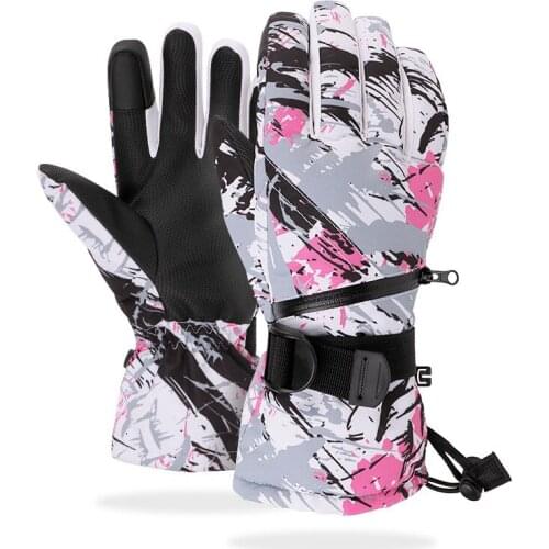 Winter Ski Gloves Male Warm Coldproof Windproof Riding Velvet Thick Waterproof Motorcycle Touch Screen Cotton Adult Female Glove