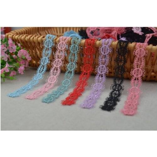 1/meter 7 color into the texture of water soluble lace [5s073] 1.7cm width