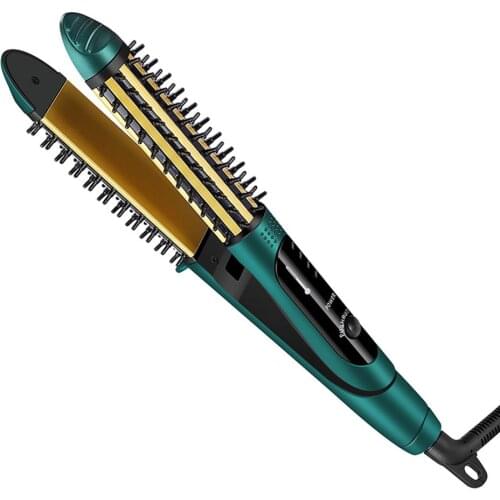 3-in-1 Hair Straightener Curling Iron With 4 Temp Settings PTC Ceramics Fast Heating For 30 Seconds Hot Heating Flat Irons