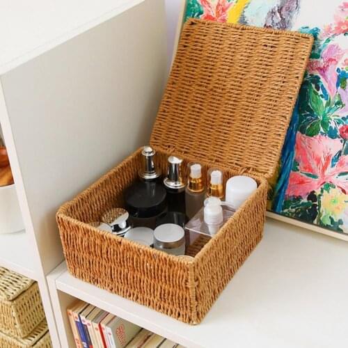 60% Hot Sales!!! Storage Box Durable Handmade Sturdy Rattan Storage Basket for Home
