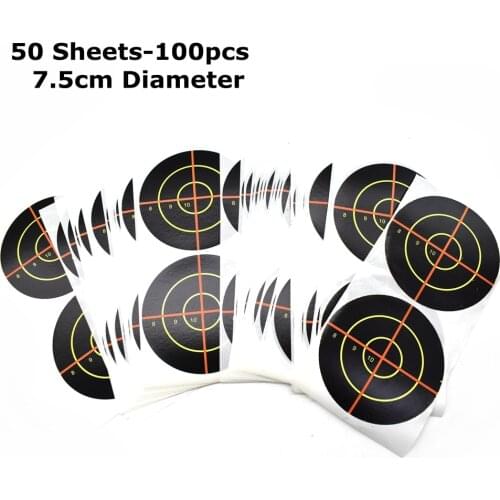 7.5cm Targets 100pcs Shooting Adhesive Splatter Target Airsoft 3" Inch Training Paper