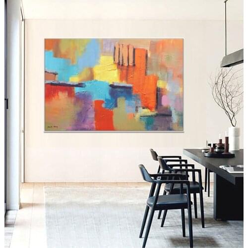 Abstract Oil Painting Kitchen Wall Decor Canvas Painting Large Art Contemporary Art Abstract Painting Abstract Wall Art