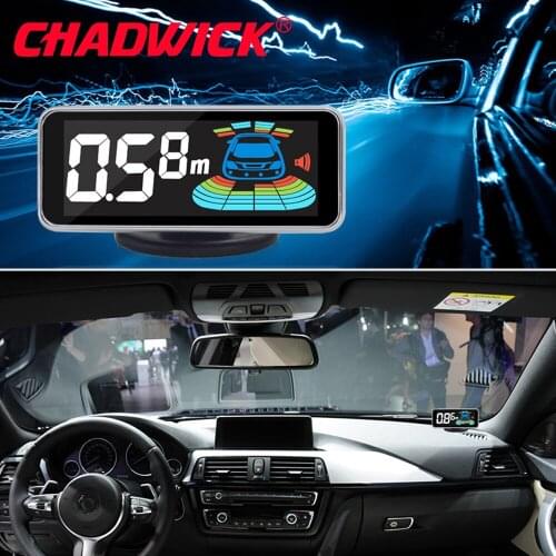 Car LCD Parking Sensor Kit 8 Sensors 22mm Backlight Display Reverse Backup Radar Monitor System 12V CHADWICK 606 assistance LED