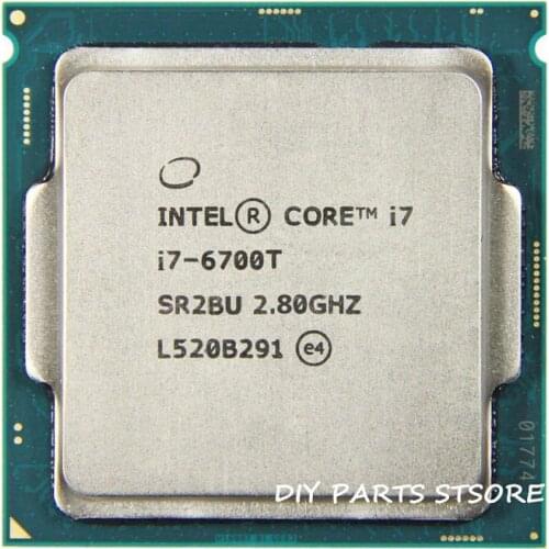 Intel core Quad-core I7-6700T I7 6700T 4 Croe LGA 1151 3.20GHz 6M RAM DDR3L-1333, DDR3L-1600 DDR4 GPU HD530