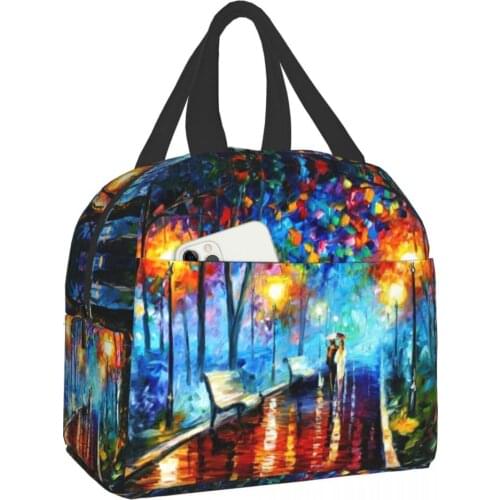 Van Gogh Functional Pattern Cooler Lunch Box Van Gogh Portable Lunch Bag Thermal Food Picnic Lunch Bags For Women Kids