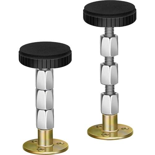2 Pack of 6 Screws Bed Frame Anti-Shake Tool,Bedside Antishake Telescopic Support Stabilizer for Room Wall,Beds,Cabinets,Sofas