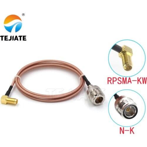 1PCS TEJIATE Adapter Cable N To SMA Type N-K Convert RPSMA-KW 8-90CM 1M 1.5M 2M Length Connector RG316 Wire