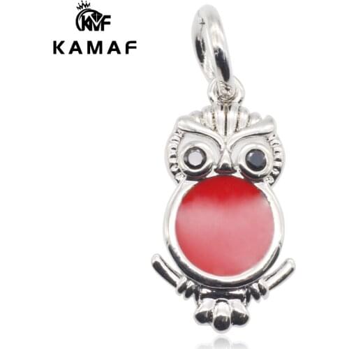 KAMAF 10pcs/pack Wholesale Vintage Electroplating Drip Jewelry Owl Pendant Ladies Necklace with Jewelry