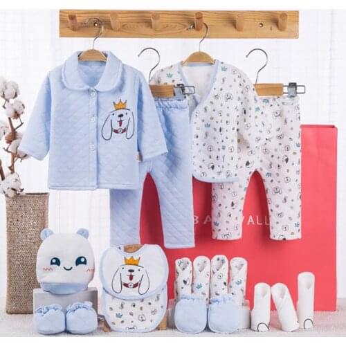 0-3 Months Newborn Baby Clothing Suit for Boys Girls Clothes Sets Outfits Animal Dog Pillow Blanket 18pcs/set