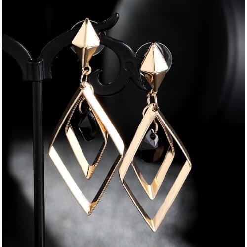 Korean temperament is contracted individual character tide person is good build condole pendant geometric fashion eardrop