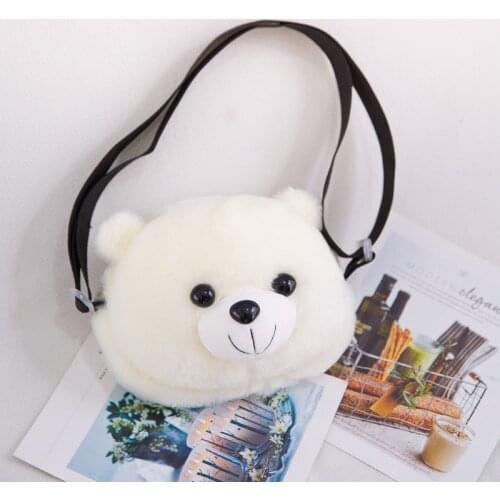 Cute Plush Bear Backpack Kawaii Bear Backpack Stuffed Bear Toy Children Crossbody Bag Gift Kids Toy For Little Girl