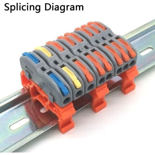 Mini Fast Wire Cable Connectors Universal Compact Conductor Spring Splicing Wiring Connector Push-in Terminal Block P421 SPL-123