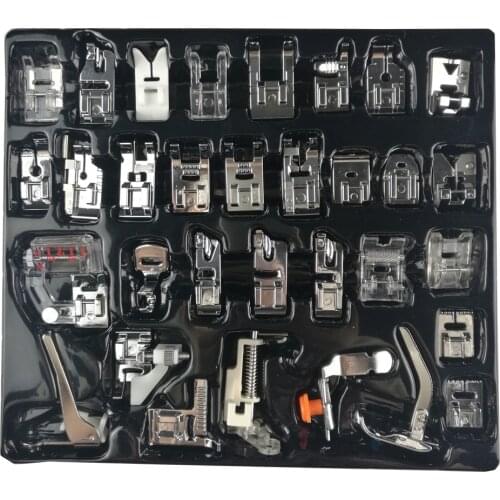 32pcs/set Domestic Sewing Machine Presser Foot Braiding Blind Stitch Darning Presser Feet Kit Set for Brother Singer Janome