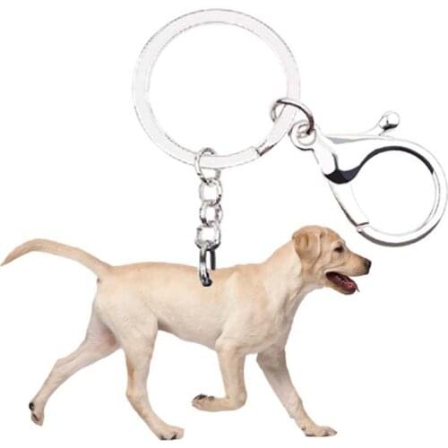 Lobster clasp Labrador retriever Dog Keychains Animal keyring keychain for girls acrylic NOT 3D llaveros boyfriends gifts idea