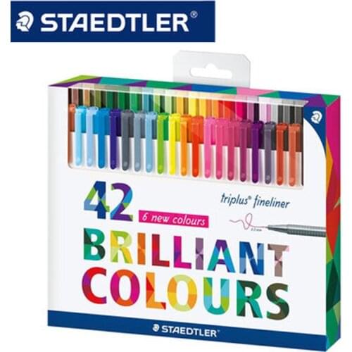 STAEDTLER 334 C42 Colored Art Marker Pens Painting Pen Stationery School Office Supplies 0.3mm Fine Line Marker Pen 42 Colors