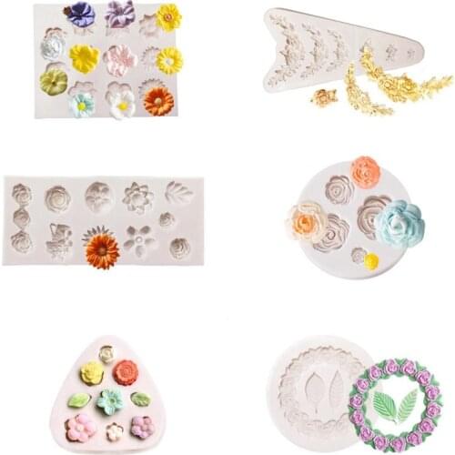 Flowers Rose Silicone Mold Fondant Cake Chocolate Candy Jello Silicone Decorating Tools