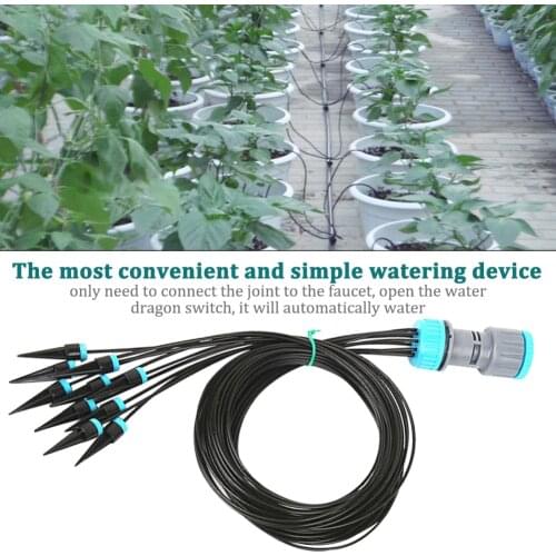 10Pcs Drip Irrigation Kit Plant Watering System Adjustable Micro Irrigation Water-Saving System For Garden Greenhouse Pot Plants