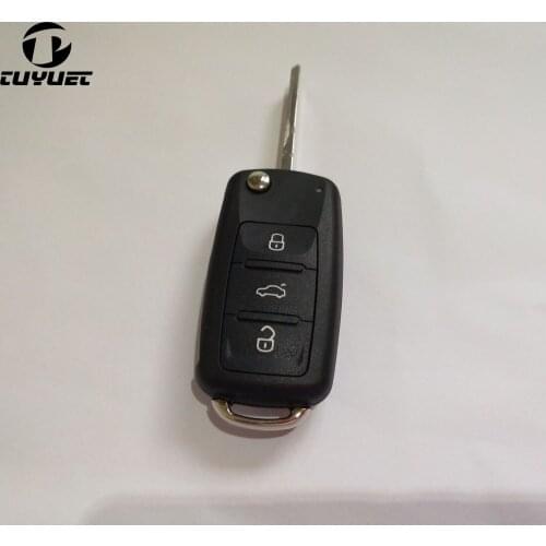 202AD New Flip Folding Remote Key Shell 3 Buttons For New Skoda Octavia Elite Superb FOB Blank Key Case