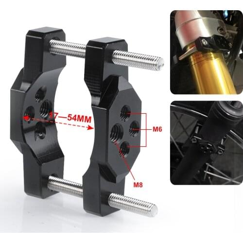 Motorcycle Handlebar Riser Accessories Bar Mount Clamp Adaptor 17-54mm Universal Bracket For Spotlight/mirror/gps/phone Holder