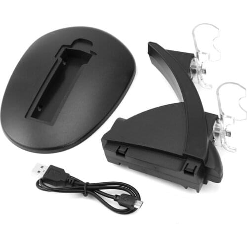 LED Dual USB Charging Charger Dock Stand Cradle Docking Station for Sony Playstation 4 PS4 Game Gaming Console Controller